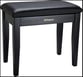 Roland Piano Bench 100 Series Satin Black, Vinyl with Music Compartment - DISCONTINUED